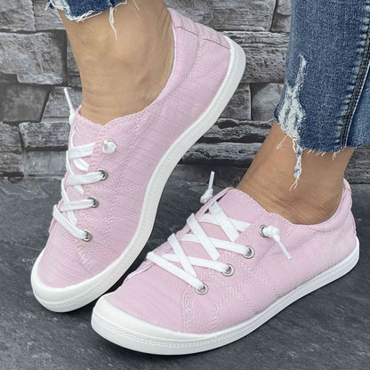 Women's Casual Canvas Sneakers for Outdoor Activities: All-Season Comfort Fit MyFave Boutique