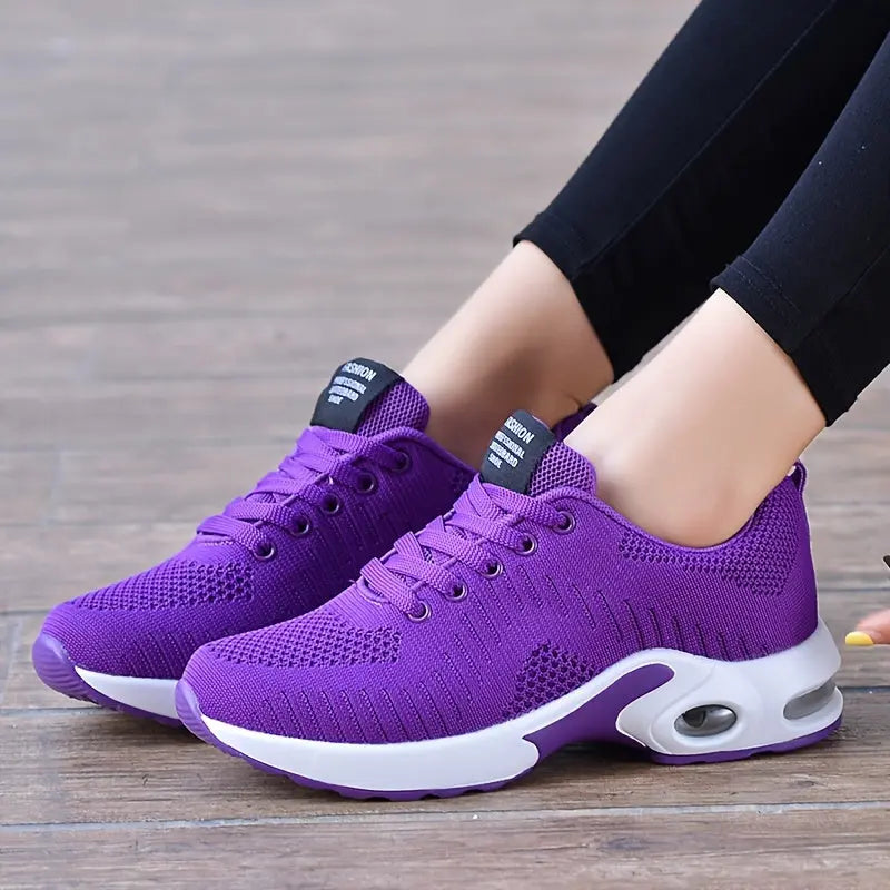 Women's Running Shoes, Flying Woven Surface Breathable Sports Casual Running Travel Shoes, High-density Fashion Running Sneakers MyFave Boutique