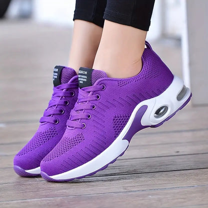 Women's Running Shoes, Flying Woven Surface Breathable Sports Casual Running Travel Shoes, High-density Fashion Running Sneakers MyFave Boutique