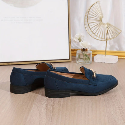 Women's Retro Buckle Loafers with Pointed Toe, Slip-On Casual Shoes for All Occasions MyFave Boutique