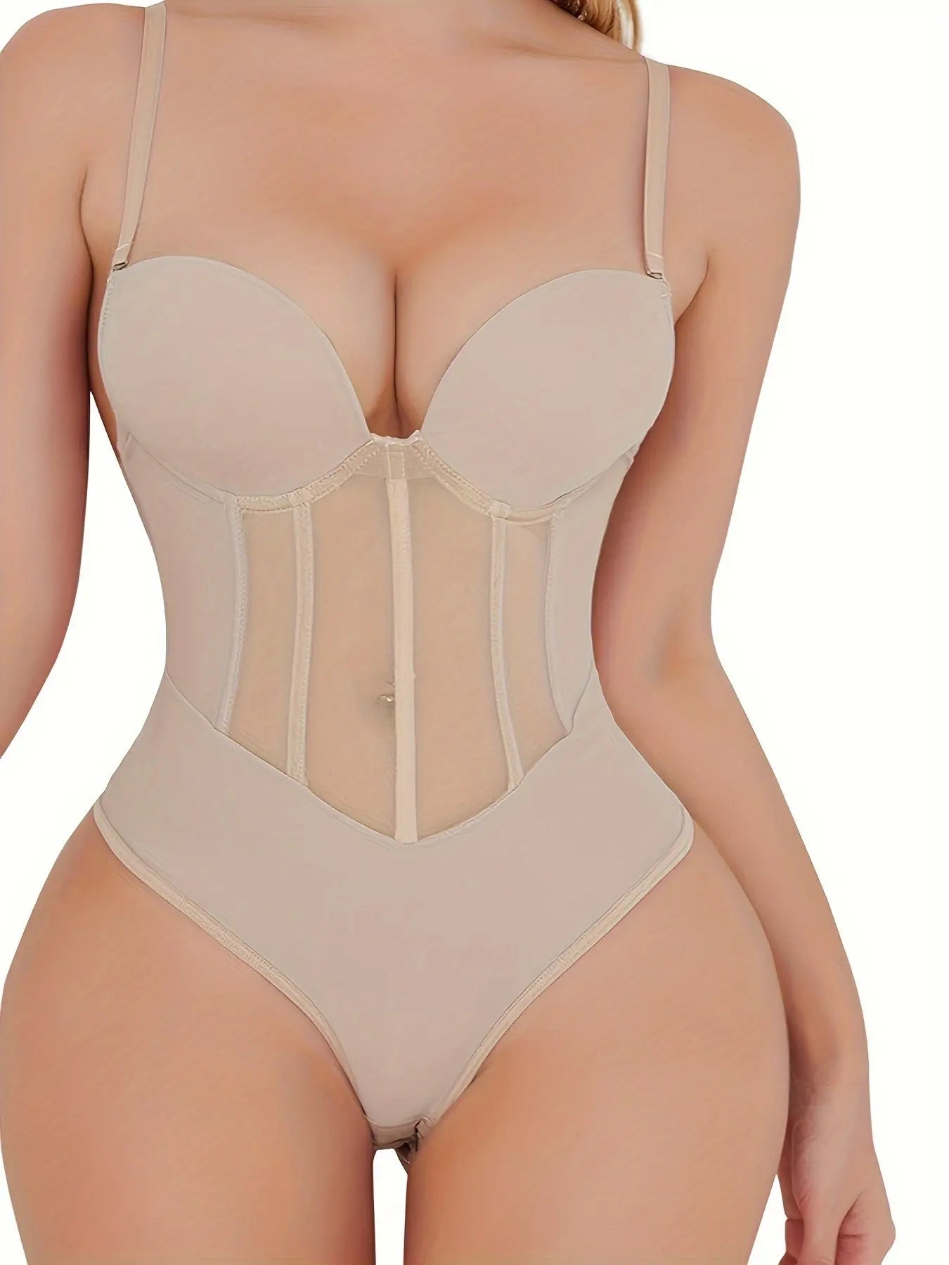 Women's Slimming Bodysuit Shapewear With Mesh Corset Waist Cincher - Breathable Body Shaper Undergarment MyFave Boutique