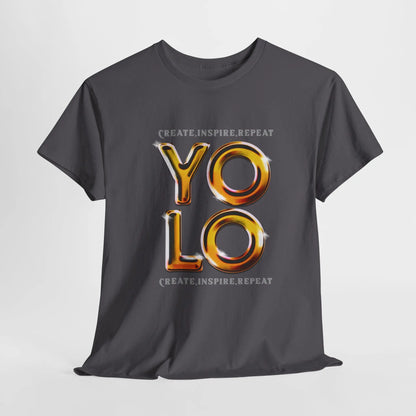 Create, Inspire, Repeat, Yolo, Motivational, Inspirational Unisex Cotton T-Shirt Printify