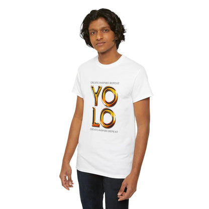 Create, Inspire, Repeat, Yolo, Motivational, Inspirational Unisex Cotton T-Shirt Printify