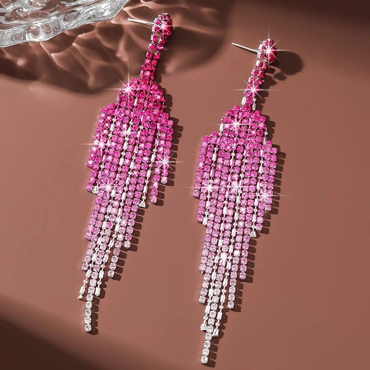 Festive Rhinestone Chandelier Tassel Earrings: Luxurious and Elegant for Women - Perfect for Valentine's Day, Weddings, and Parties - All Season Long MyFave Boutique