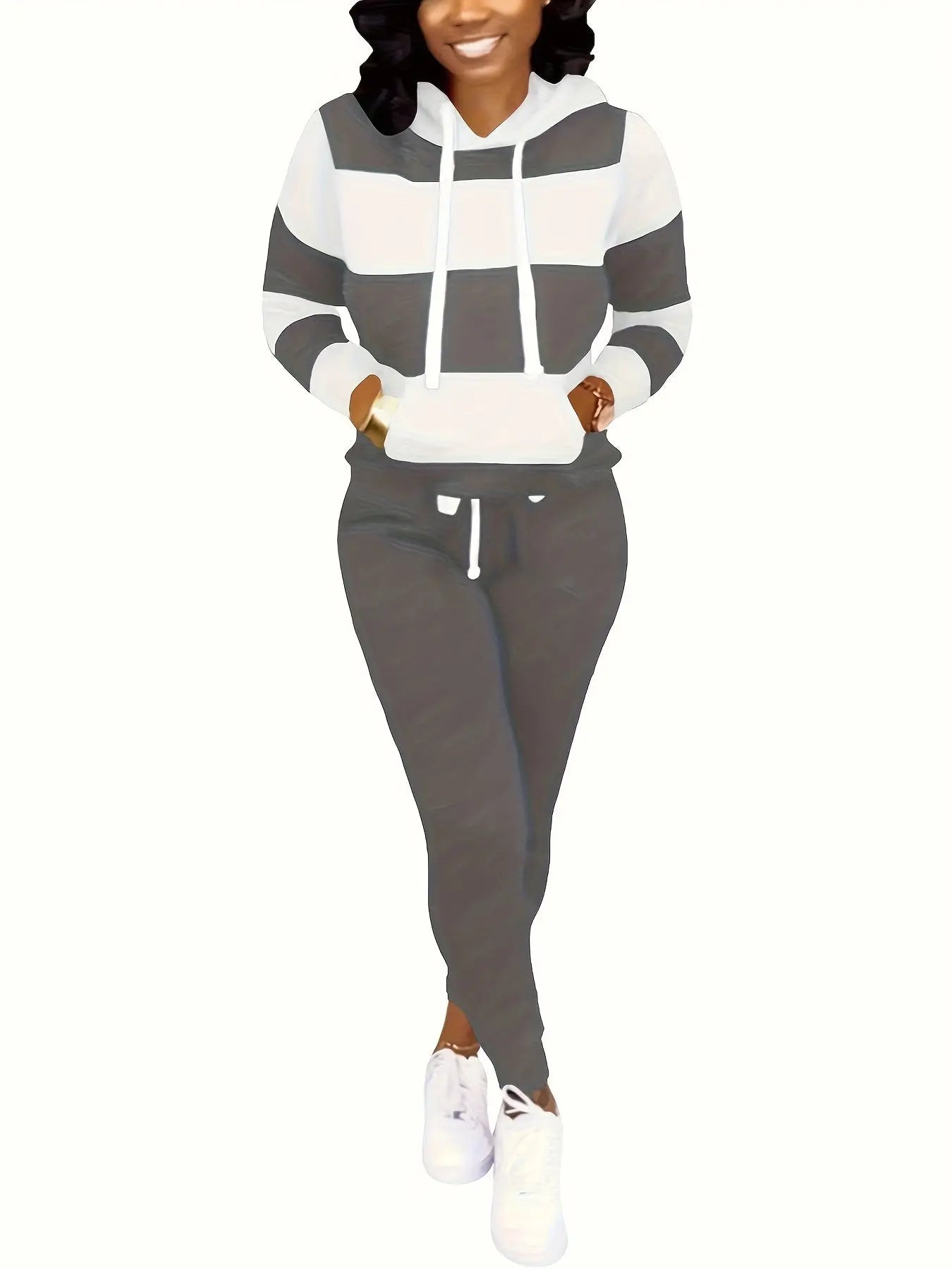 Two Piece Outfits For Women Casual Jogging Suit Set Long Sleeve Sweatshirt And Sweatpants Tracksuit Athletic Loungewear MyFave Boutique