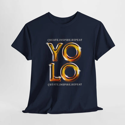 Create, Inspire, Repeat, Yolo, Motivational, Inspirational Unisex Cotton T-Shirt Printify