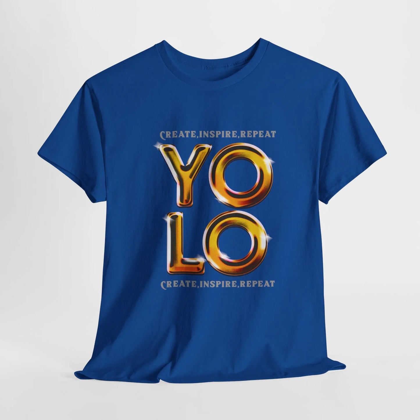 Create, Inspire, Repeat, Yolo, Motivational, Inspirational Unisex Cotton T-Shirt Printify