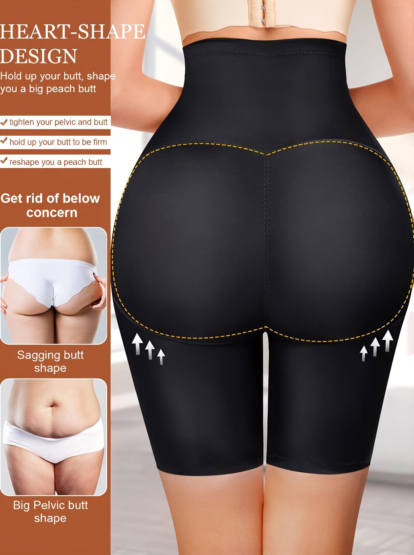 High Waist Shaping Shorts, Front Buckle Tummy Control Compression Shorts, Women's Underwear & Shapewear MyFave Boutique