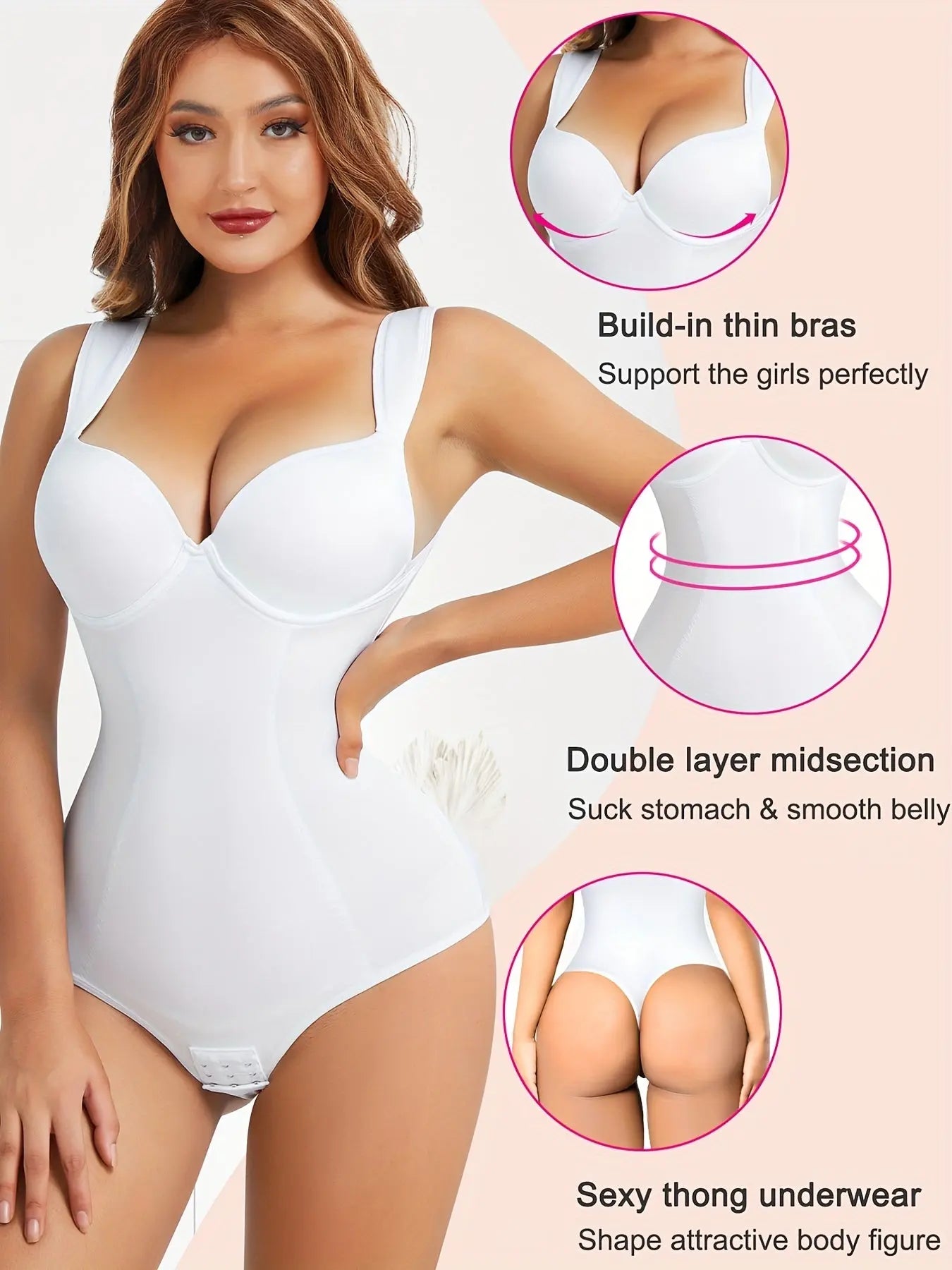 Solid Tank Shaping Bodysuit, Tummy Control Slimmer Sleeveless Body Shaper, Women's Underwear & Shapewear MyFave Boutique