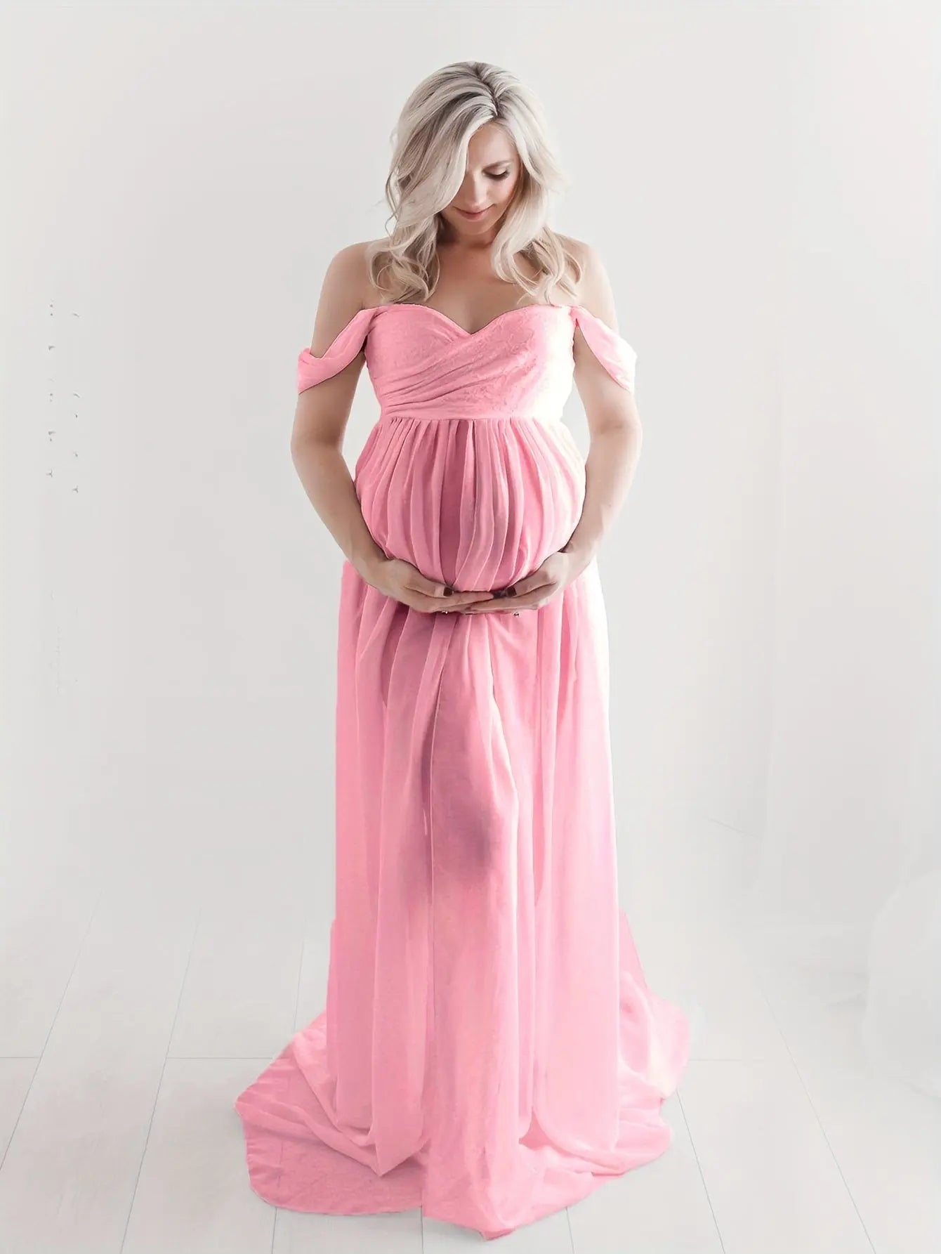 Sexy & Stylish Maternity Dress, Wrap Chest Long Dress With A Big Split, Perfect For Photography, Gender Reveal MyFave Boutique