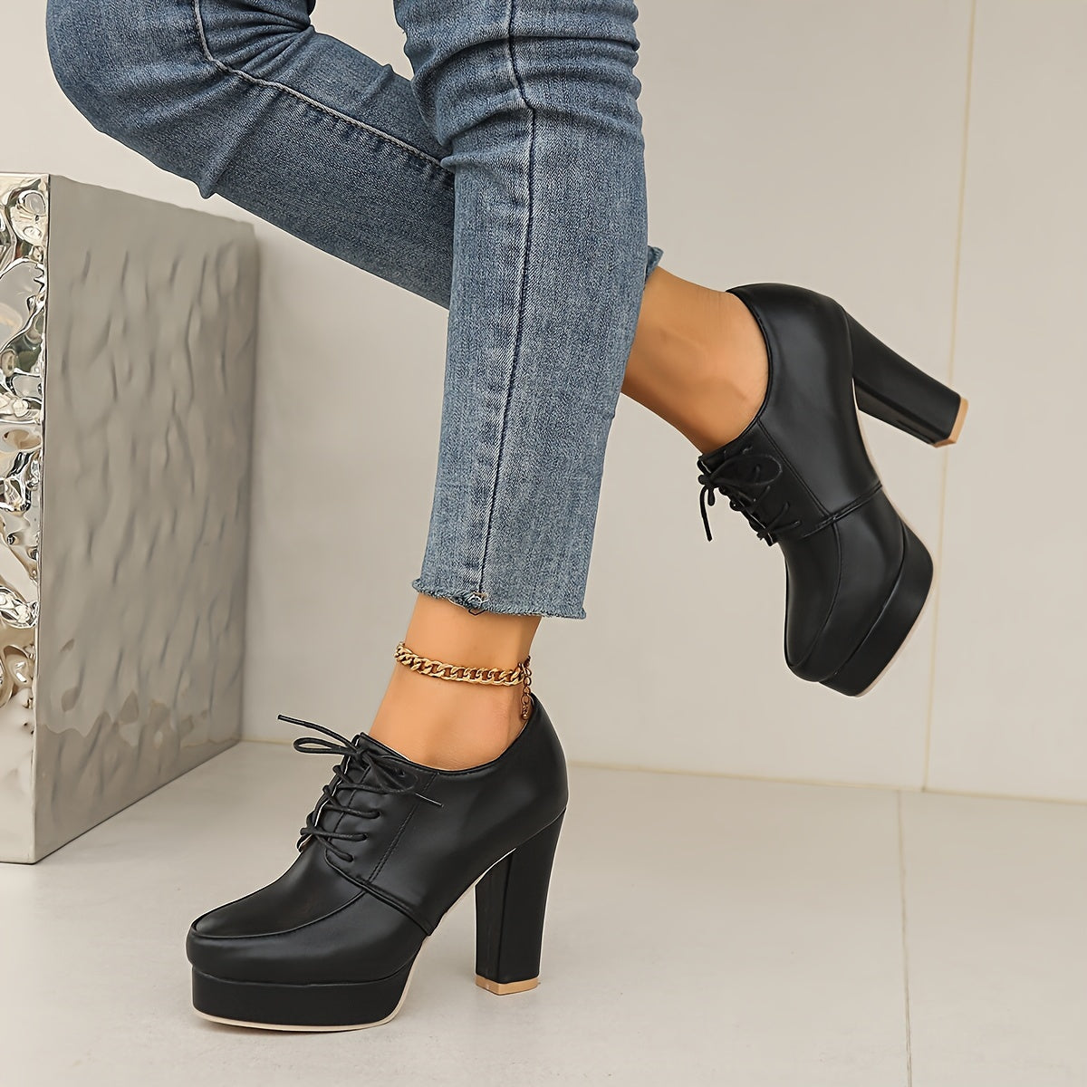 Stylish Women's Lace-Up Platform Heels for Any Occasion MyFave Boutique