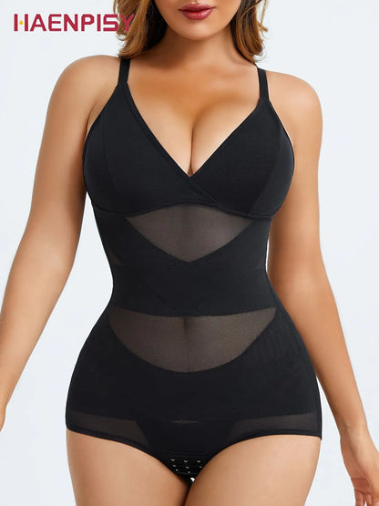 V-Neck Bodysuit Shapewear, All-Body Sculpting Waist Trainer, Tummy Control, Butt Lifting, Full Body Slimming Jumpsuit MyFave Boutique