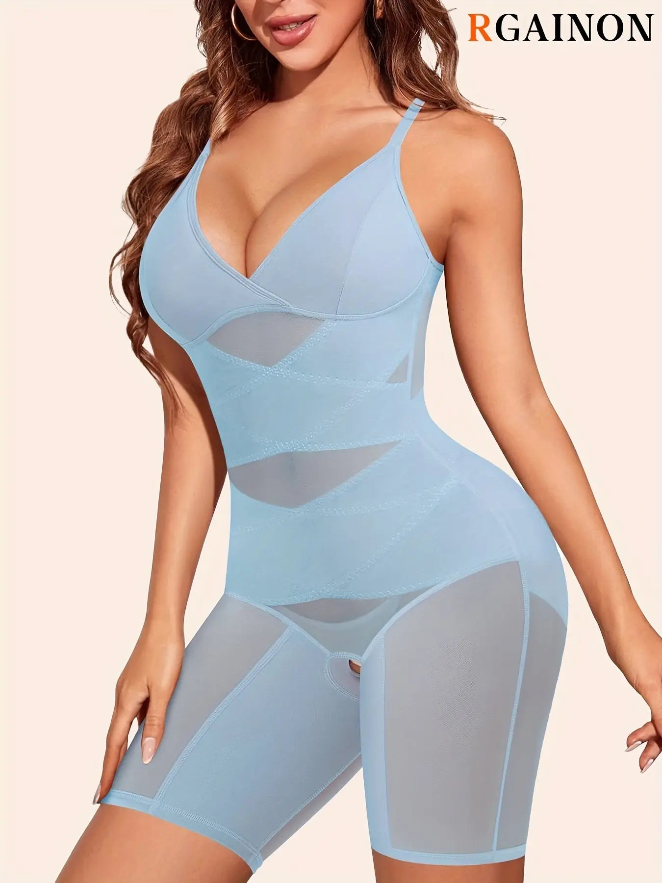 Women's V-Neck Body Shaper: Tummy Control, Butt Lifter, Thigh Slimmer MyFave Boutique