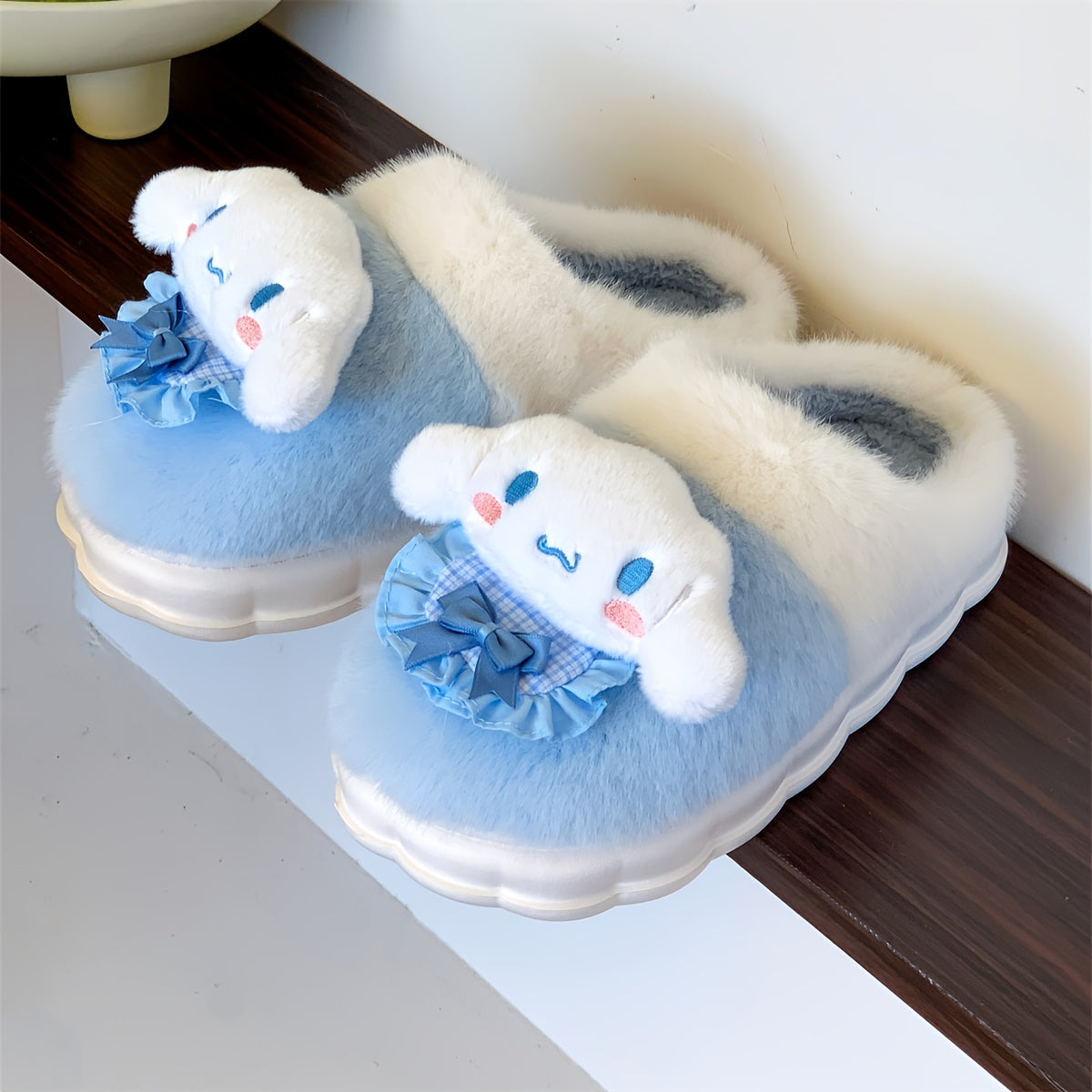 Sanrio Cute Cartoon Kitty Cat Comfortable Closed Toe Autumn Winter Ladies Slippers Indoor Casual Warm Non-slip Plush Shoes MyFave Boutique