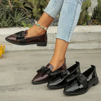 Women's Summer Loafers, Elegant Bowknot Detail Comfort Slip-On Shoes, Casual Flat For Office And Daily Wear MyFave Boutique