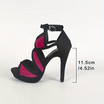 Sexy Women's High Heel Platform Sandals with Cut-out Ankle Strap for Party Dress Pumps MyFave Boutique