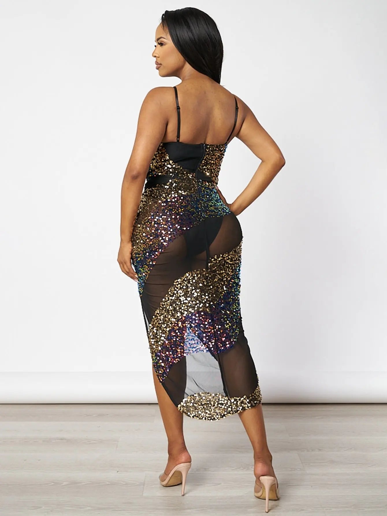 Stylish Sequin Bodycon Dresses for Special Occasions in Black and Red MyFave Boutique