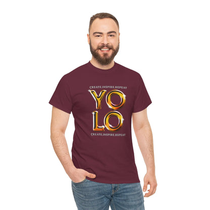 Create, Inspire, Repeat, Yolo, Motivational, Inspirational Unisex Cotton T-Shirt Printify