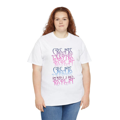 Create, Inspire,Repeat, Motivational, Inspirational Unisex T Shirt Printify