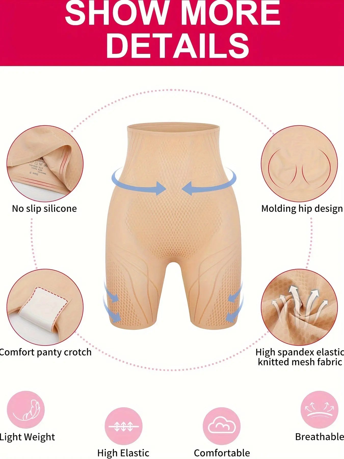 Women's Butt Lifting Shorts Underwear with High Waist, Tummy Control, and Thigh Slimming - Compression Body Shaper MyFave Boutique