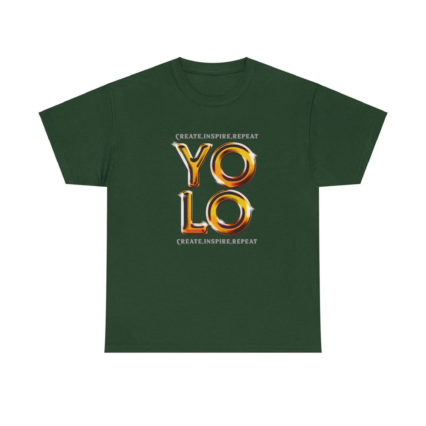 Create, Inspire, Repeat, Yolo, Motivational, Inspirational Unisex Cotton T-Shirt Printify