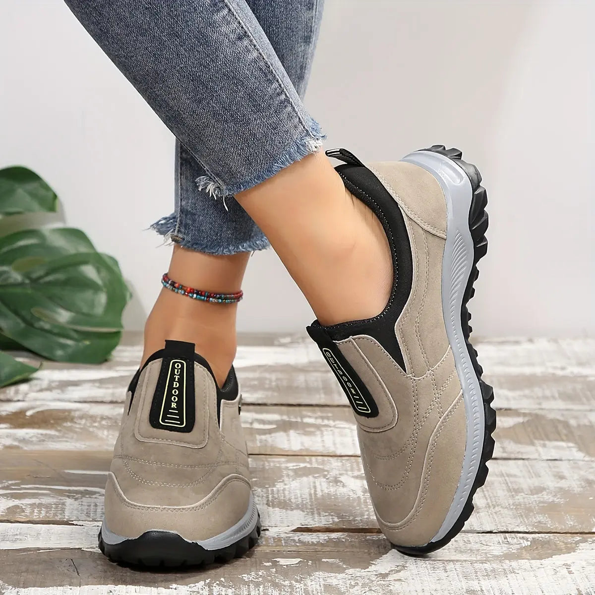 Women's Low Top Sports Shoes, Casual Breathable Running Sneakers, Comfortable Walking Trainers, Slip-On Shoes MyFave Boutique