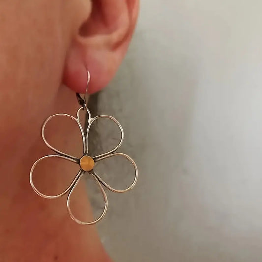 Stylish Hollow Flower Earrings - Retro Boho Chic for Women - Lightweight Alloy Jewelry with Intricate Design - Perfect for Daily Casual Wear MyFave Boutique