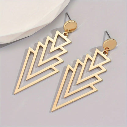 Geometric Triangular Earrings: Adorable and Suitable for Everyday Wear or Festive Occasions MyFave Boutique