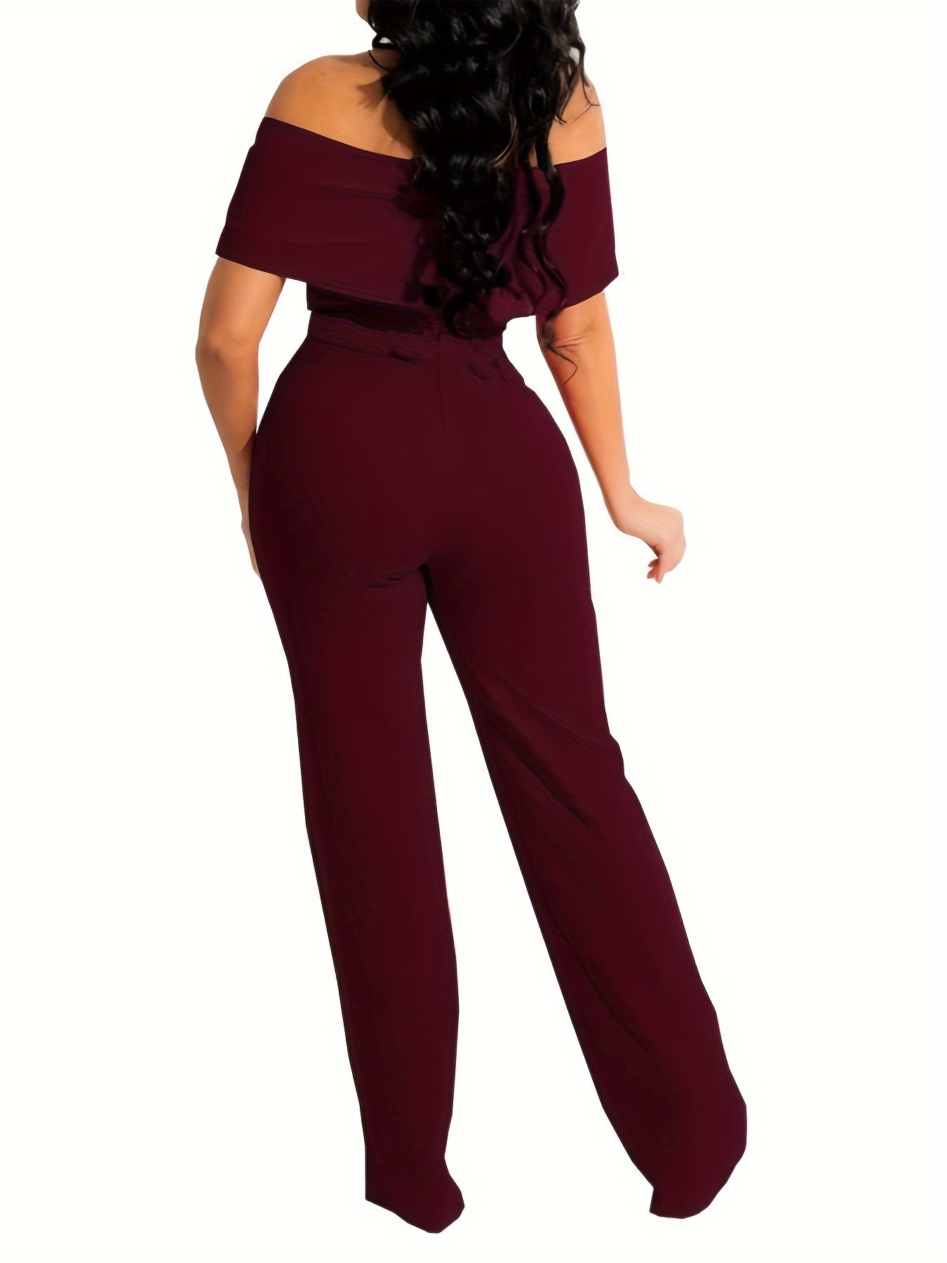 Womens Elegant Off Shoulder Long Pants Wide Leg Jumpsuits Rompers MyFave Boutique