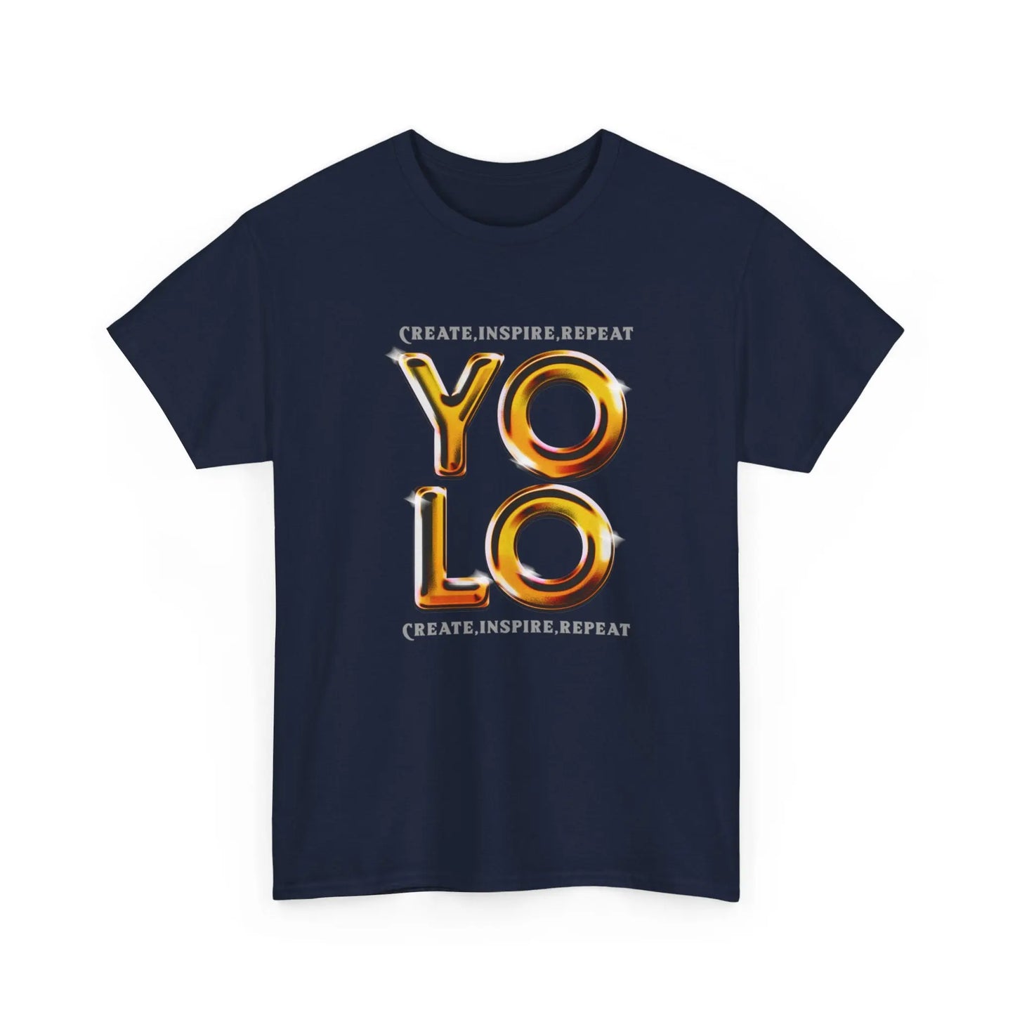 Create, Inspire, Repeat, Yolo, Motivational, Inspirational Unisex Cotton T-Shirt Printify