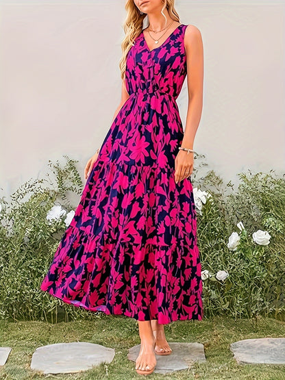 Women Summer Dresses Casual Sleeveless Maxi Dresses Cute Floral Vacation Long Dress Wedding Guest Dress MyFave Boutique