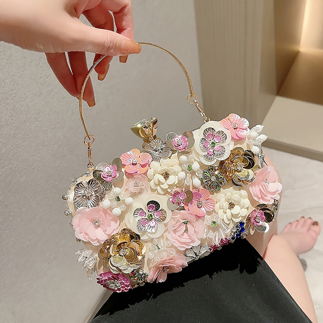 Elegant Floral Clutch Bag - Perfect for Special Occasions and Bridesmaids MyFave Boutique