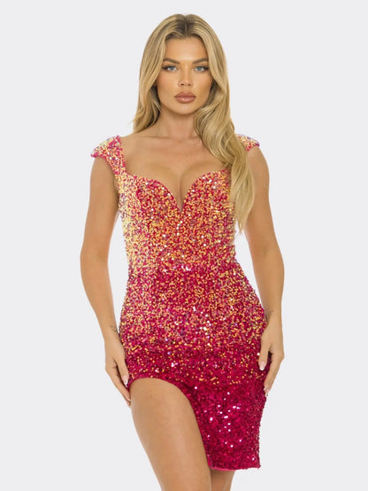 Glamorous Sparkling Sequin Mini Dress - Irresistible for Night Parties, Clubbing, and Special Occasions MyFave Boutique