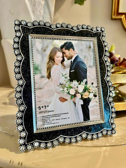 Silver & Black - Modern Elegance, Picture Frame 5x7" (127x177.8mm) MyFave Boutique