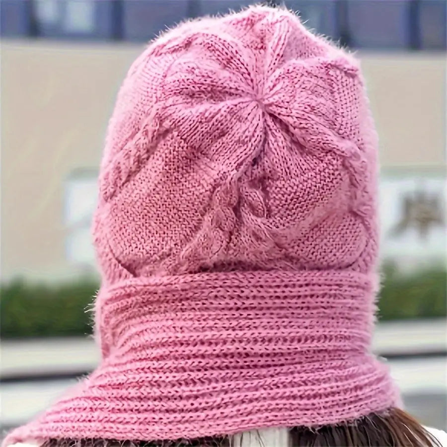 2pcs Winter Knit Hat & Gloves Set - Windproof, Ear Safeguard, Thick Warmth for Cycling & Outdoor Activities MyFave Boutique