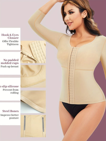 Front Buckle Slimmer Tops, Post Surgical Waist Trainer Tummy Control Top, Women's Underwear & Shapewear MyFave Boutique