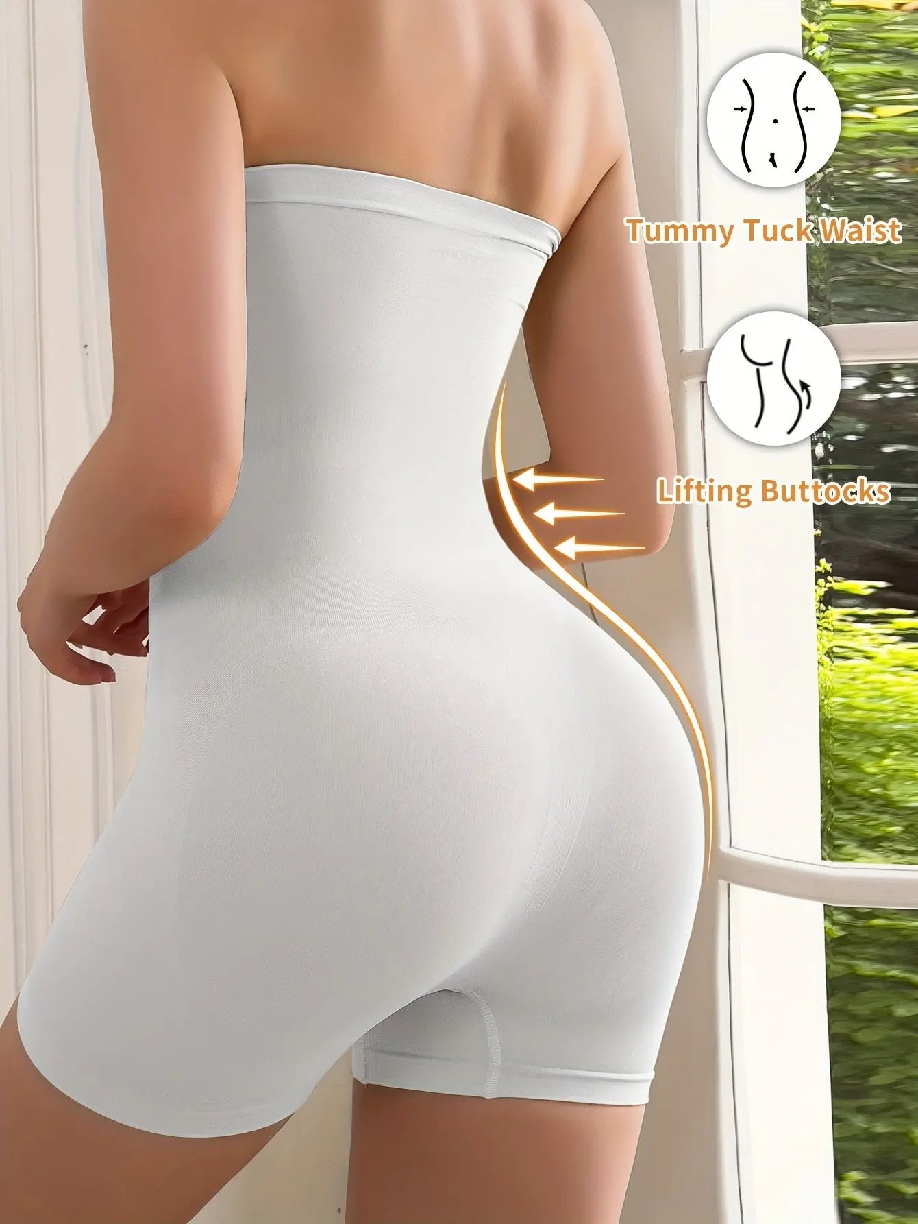 High-Waisted Tummy Control Bodysuit for Women, Sleeveless Bodycon Tube Top with Butt Lift and Shaping MyFave Boutique