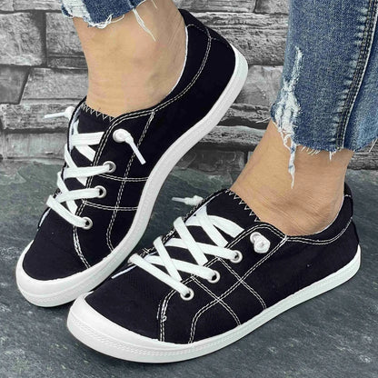 Women's Casual Canvas Sneakers for Outdoor Activities: All-Season Comfort Fit MyFave Boutique