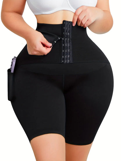 Women's Activewear: Breasted Compression Shorts With Pockets & Butt Lifting for Waist Training & Tummy Control Sports! MyFave Boutique