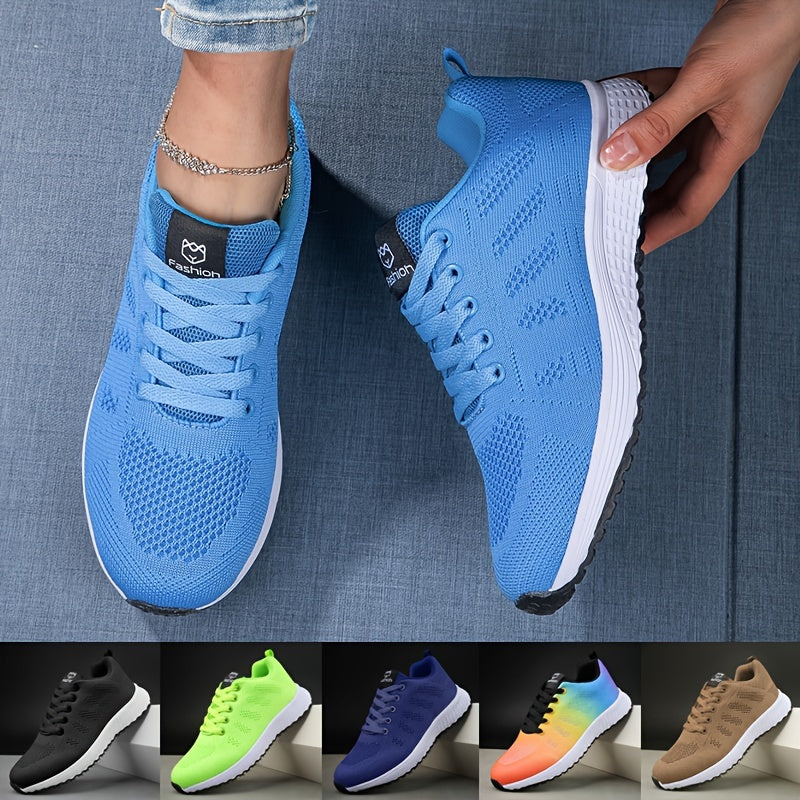 Women's Breathable Knitted Low Top Running & Walking Trainers MyFave Boutique