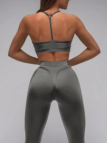 Women's High Waist Yoga Leggings with Hip-Lifting Design for Sports and Training MyFave Boutique