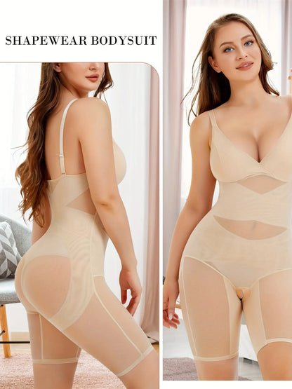 Women's Bodysuit Shapewear: Tummy Control, Butt Lifter, Full Body Shaper, Seamless Thigh Slimmer, V-Neck Jumpsuit MyFave Boutique