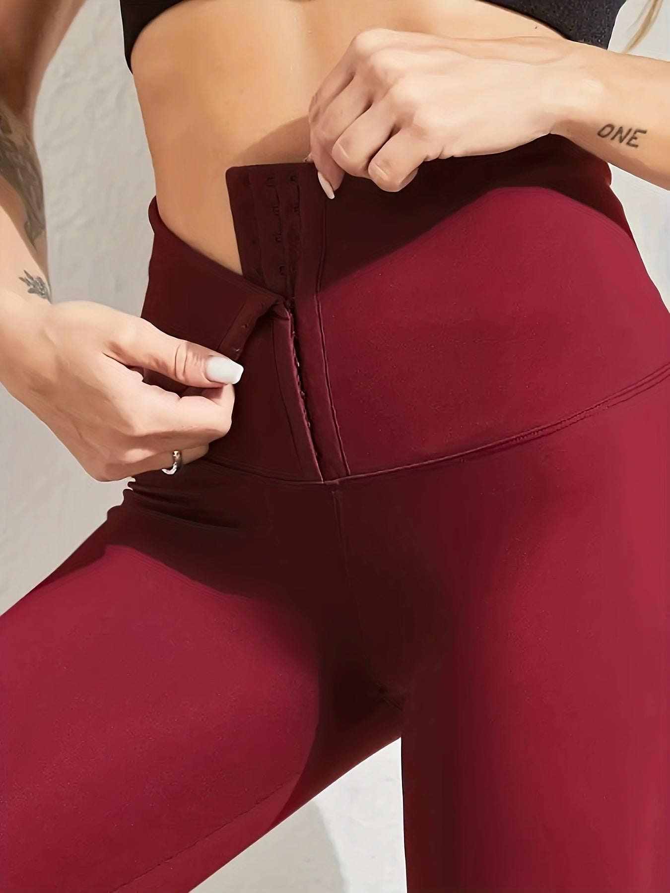 2Pcs High Waist Skinny Solid Color Legging, Butt Lifting Tummy Control Sexy Leggings, Women's Clothing MyFave Boutique