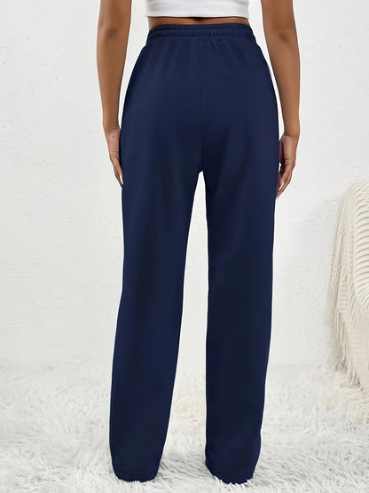 Women's Straight Leg Pintuck Sweatpants - Casual Loose Drawstring Pants for Spring & Fall MyFave Boutique