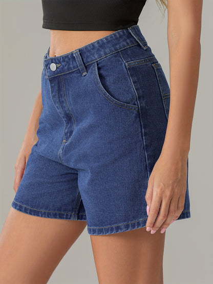 Women's Summer Short Denim Pants Solid Color Fashion Streetwear Denim Shorts With Pockets MyFave Boutique