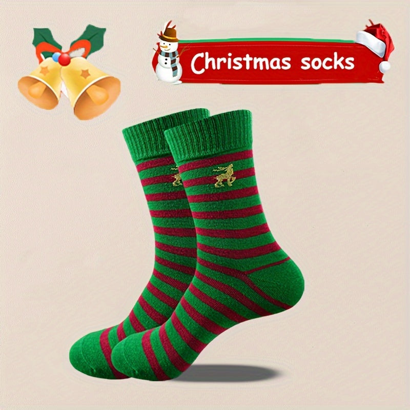 12 Pairs of Festive Christmas Socks for Women - Short Ankle Socks with Christmas Themes, Polyester Blend, Machine Washable, Perfect for the Holidays MyFave Boutique