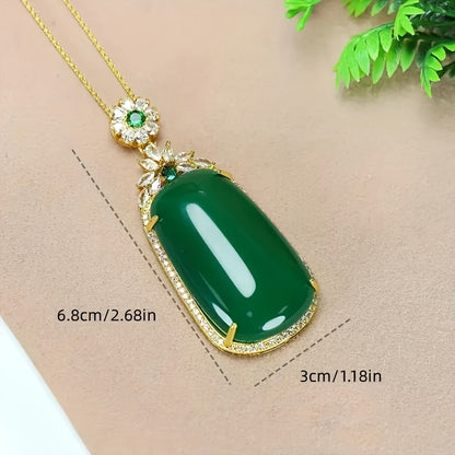 1pc Exquisite Natural Pendant Necklace - Ethnic Style Clavicle Chain with Delicate Details, Complimentary Boutique Gift Box, Perfect for Any Occasion MyFave Boutique