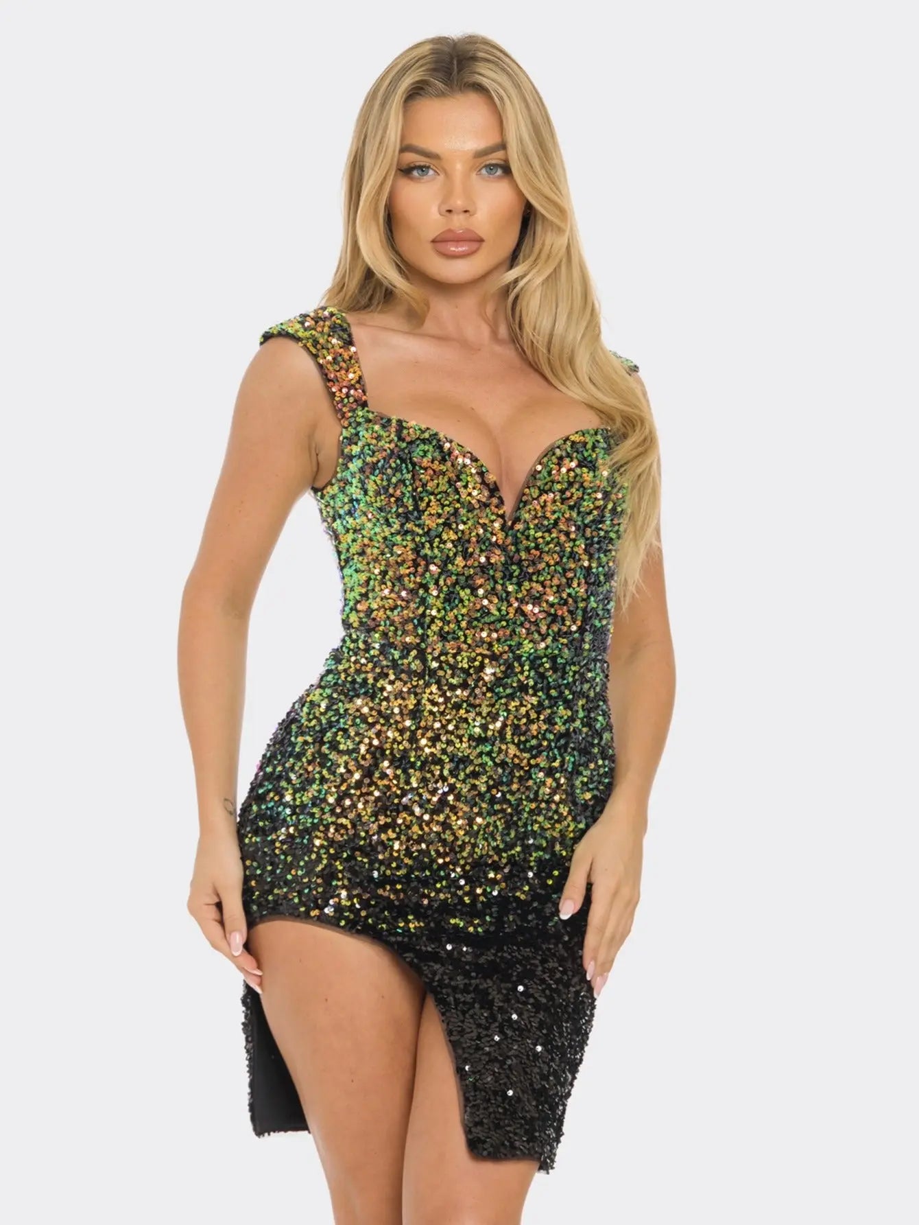 Glamorous Sparkling Sequin Mini Dress - Irresistible for Night Parties, Clubbing, and Special Occasions MyFave Boutique