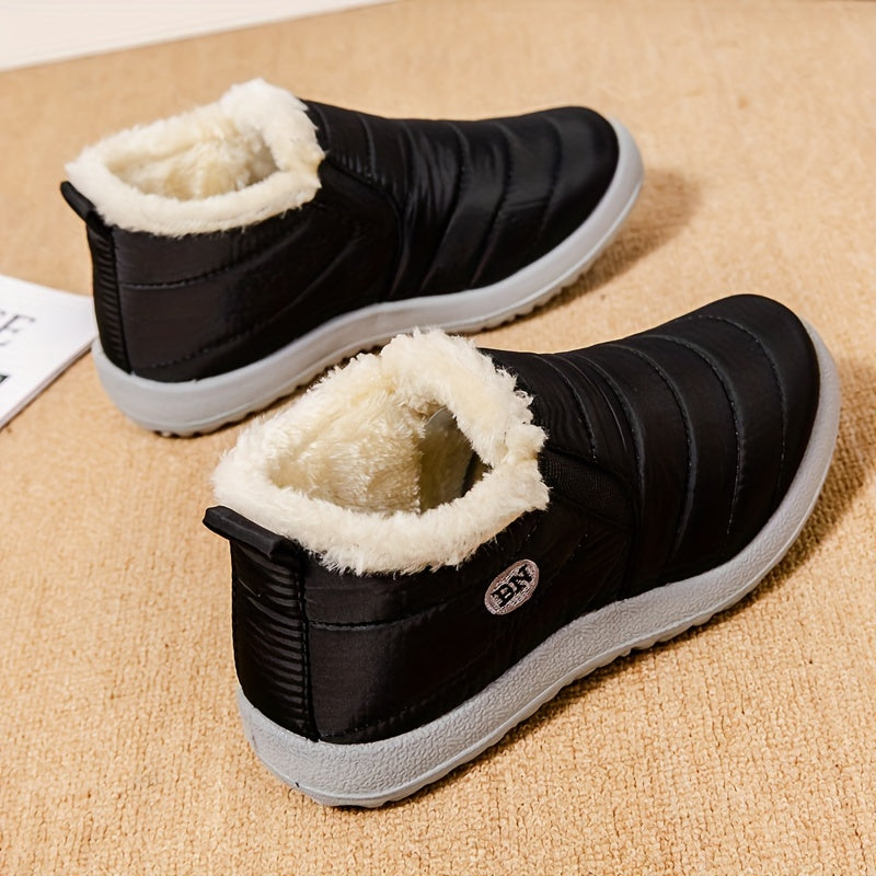 Warm and Waterproof Women's Snow Boots with Plush Lining and Slip-On Design MyFave Boutique