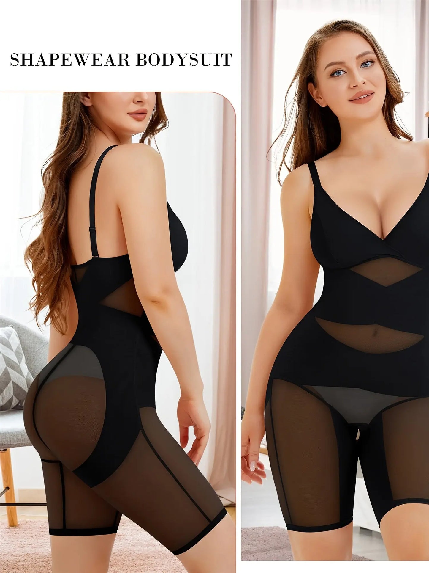 Women's Bodysuit Shapewear: Tummy Control, Butt Lifter, Full Body Shaper, Seamless Thigh Slimmer, V-Neck Jumpsuit MyFave Boutique